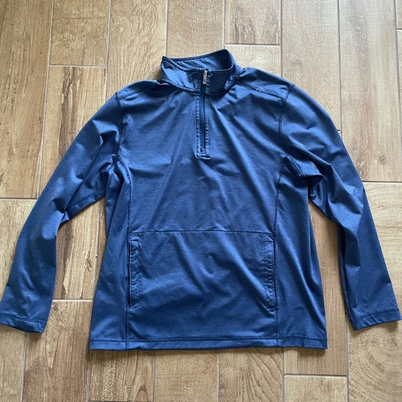 Tommy Bahama Performance Blue 1/4 Zip Long Sleeve Pullover Shirt Men's Large - Picture 3 of 7